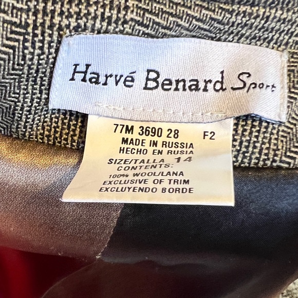100% wool Harvé Bernard Sport, zip up blazer with matching pants - Picture 7 of 10